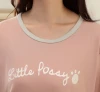 Long-sleeved couple pajamas for autumn and winter, knitted cotton cartoon pocket cat sets, men's and women's home wear Specification image